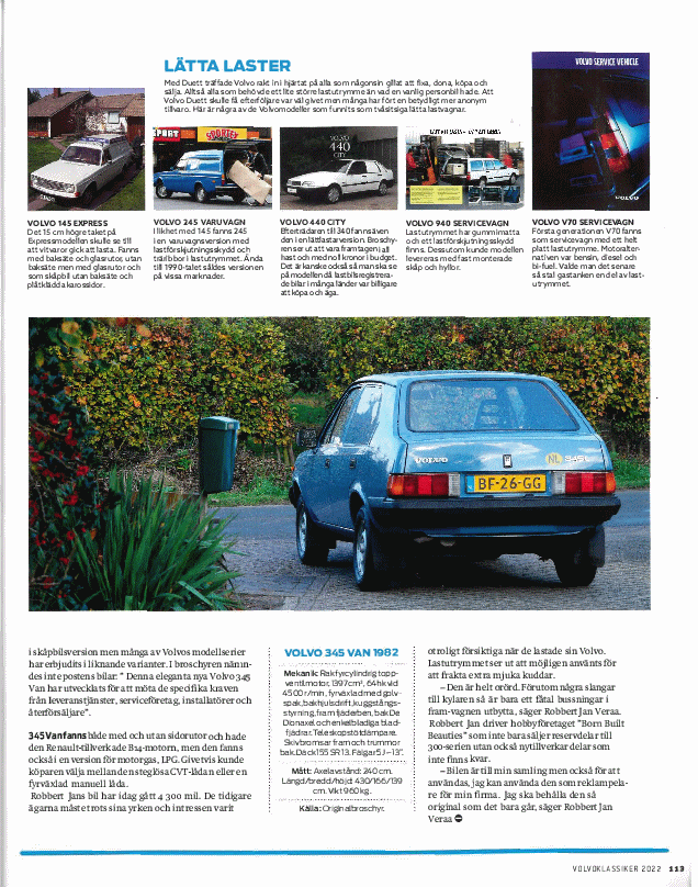 Klassiker 2022 Volvo 345 Van pg113 mod